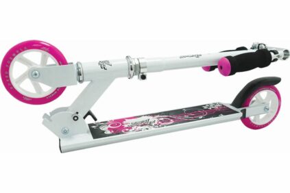 New Sports Scooter PinkWeiß, 125 mm ABEC7 geklappt